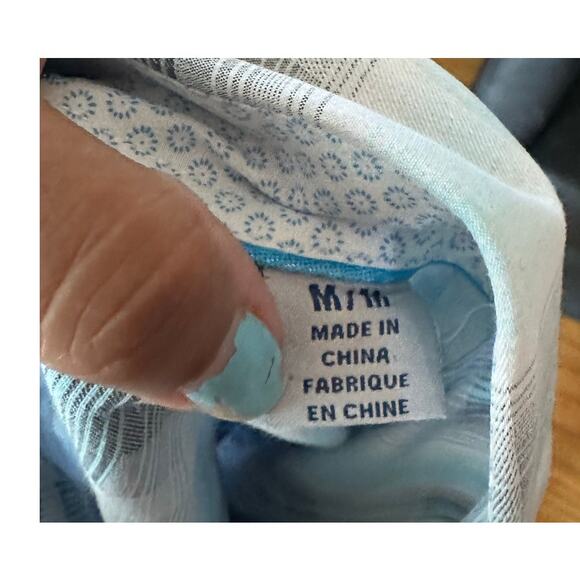 Tommy Bahama Men’s Blue Gray Plaid Lightweight Button Up Shirt - Picture 7 of 9